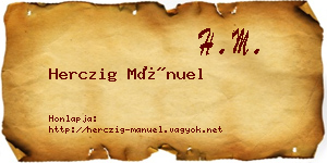Herczig Mánuel névjegykártya